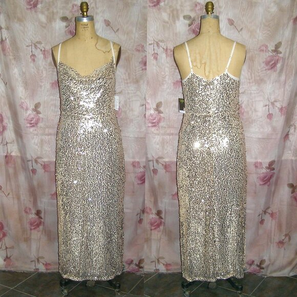 NWT size 10 TAYLOR sequined Gown dress - Picture 3 of 15
